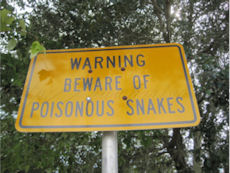poisonous snake sign