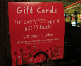 Gift card ad