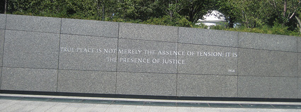 quote on Martin Luther King Memorial wall