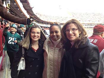 KB, Kelly & Donna at Redskins game