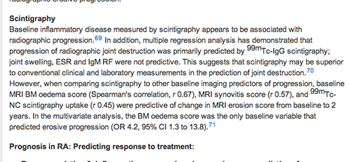 EULAR recommendations include scintigraphy screenshot