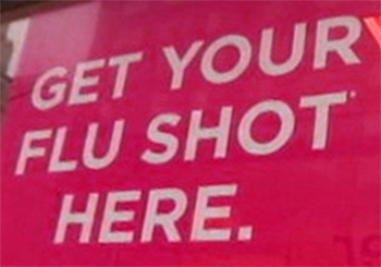 flu shot window sign