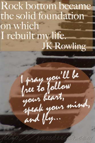 JK Rowling quote about life after fear and failure