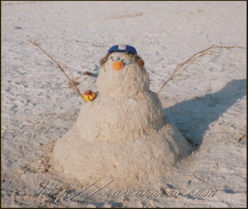 Florida sandman instead of snowman