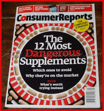 Consumer Reports' Dangerous Supplements cover