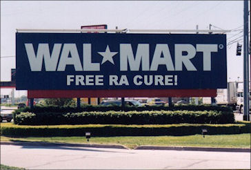 Walmart RA cure sign