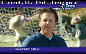 Screenshot of Phil Mickelson's Enbrel commercial