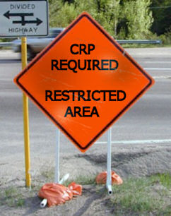 CRP restricted sign