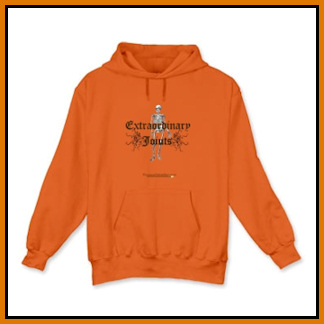 Orange skeleton hoodie