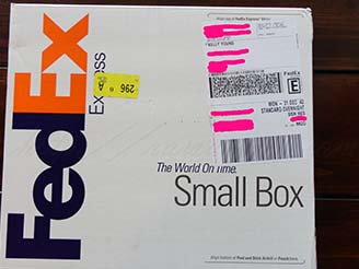 FedEx box from pharmacy